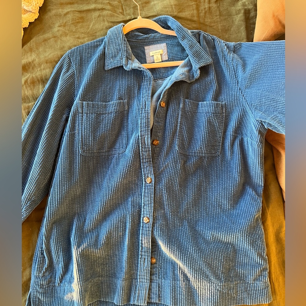 Ll Bean Corduroy Button Down Jacket - image 4